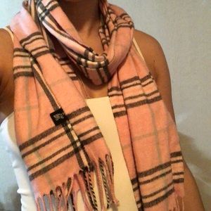 Adorable pink plaid scarf